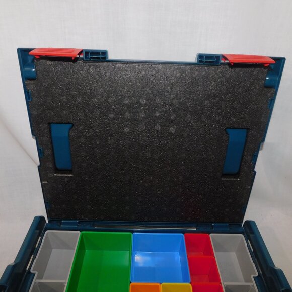 1 BOSCH L-BOXX 1A Tool & Accessory Storage Stackable Case Box w 13 inserts *READ - Picture 5 of 10